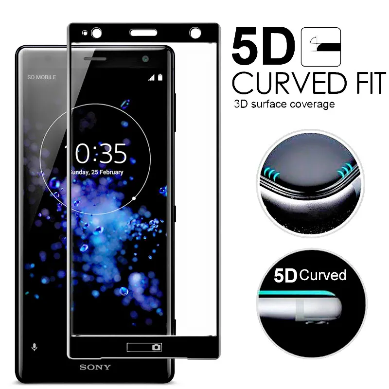 5D защита из закаленного стекла с полным покрытием для sony Xperia X Performance XA Ultra XA1 XA2 Plus