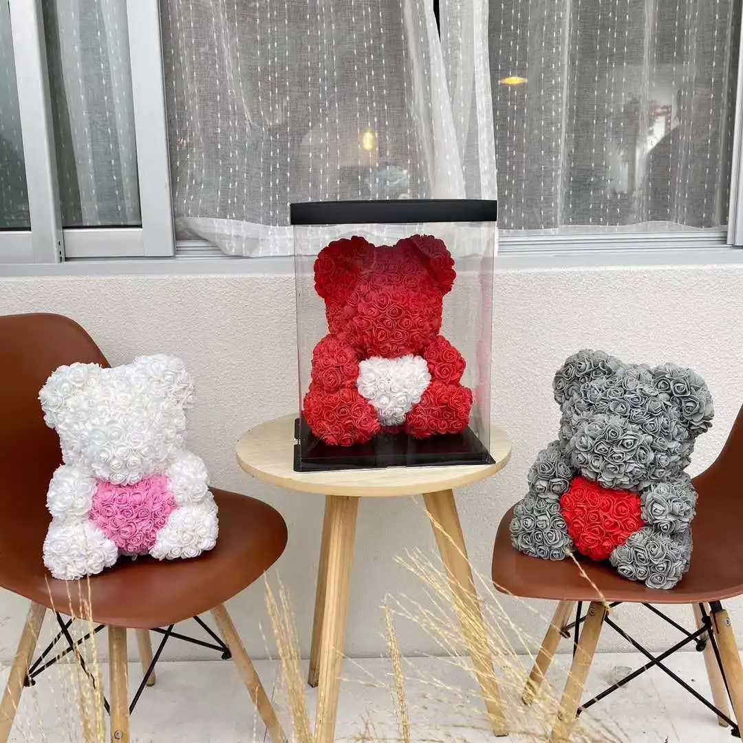 35cm Rose Heart Bear Roses Artificial Flowers Home Wedding Festival DIY Cheap Wedding Decoration Gift Christmas Wreath Crafts
35cm Rose Heart Bear Roses Artificial Flowers Home Wedding Festival DIY Cheap Wedding Decoration Gift Christmas Wreath Crafts