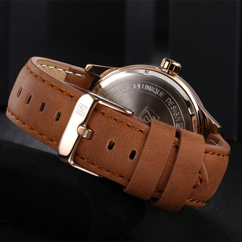 Naviforce Top Brand Luxury Men Sports Leather Strap Watches Quartz Date Clock Man Waterproof Wrist Watch Relogio Masculino | Наручные