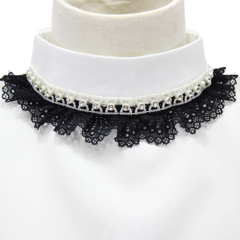 Lace High Lead Dickie Basics Rendering Decoration Pearl And Drilling Fake Collar Detachable New Free Shipping Shirt Women
Lace High Lead Dickie Basics Rendering Decoration Pearl And Drilling Fake Collar Detachable New Free Shipping Shirt Women