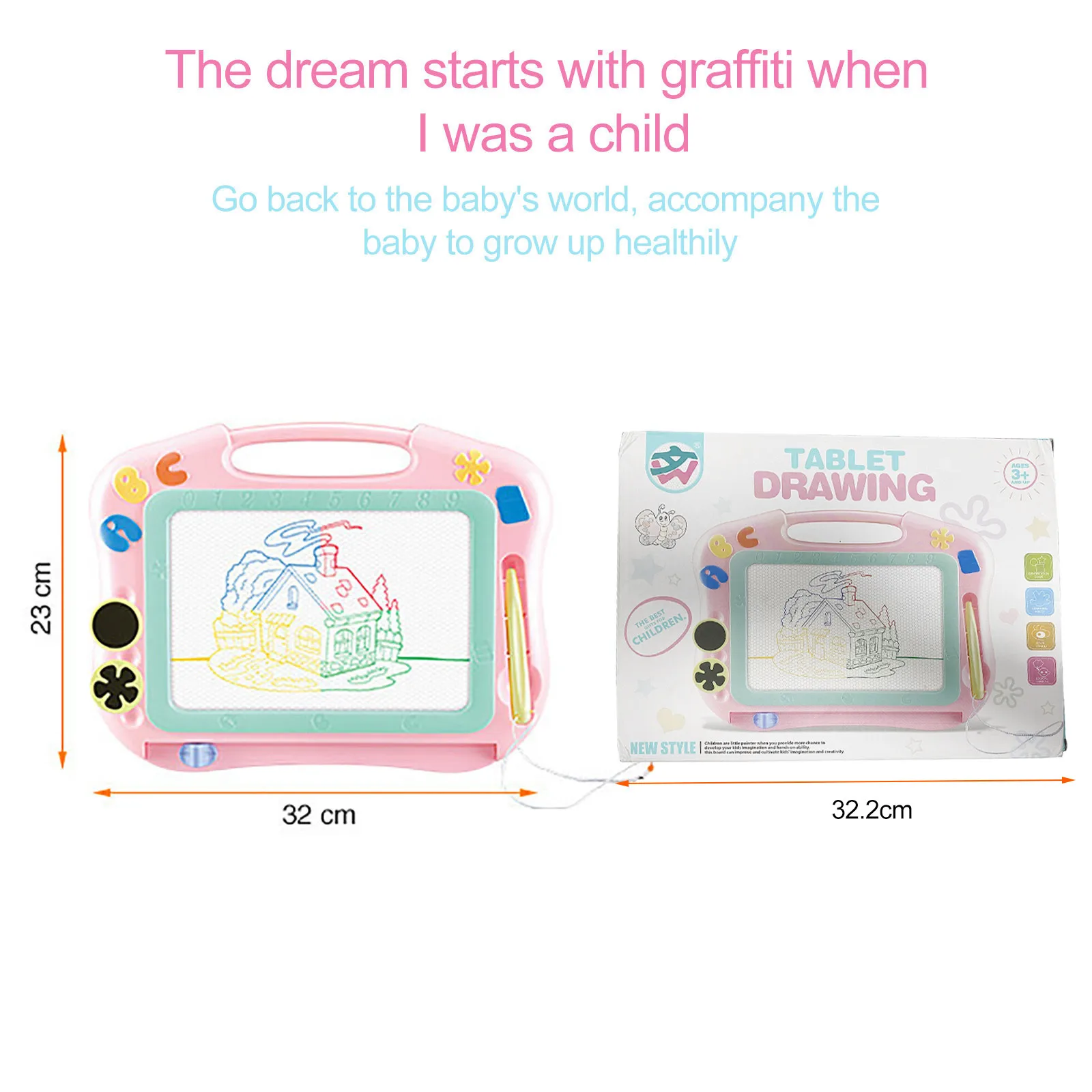 Toys For Children Kid Color Magnetic Writing Painting Drawing Graffiti Board Toy Preschool Tool Drawing Toys With Paint Brush
Toys For Children Kid Color Magnetic Writing Painting Drawing Graffiti Board Toy Preschool Tool Drawing Toys With Paint Brush