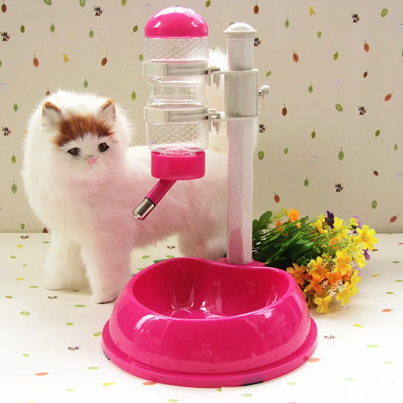 

Pet Cat Dog Water Drinker Automatic Fountain Drinker Dispenser Food Stand Hamster Feeder Dish Bowl Bottle