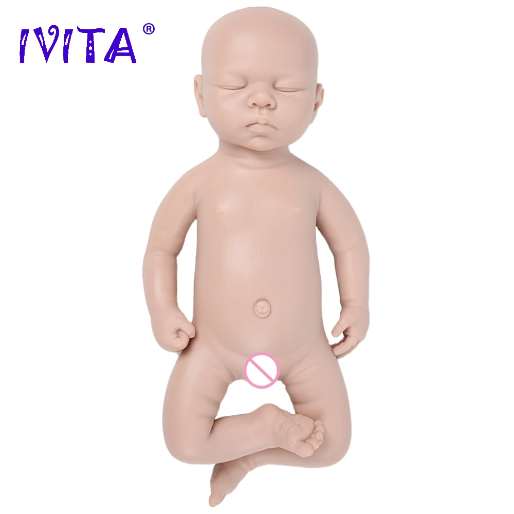 IVITA 100% силиконовая кукла для новорожденных неокрашенные незавершенные куклы