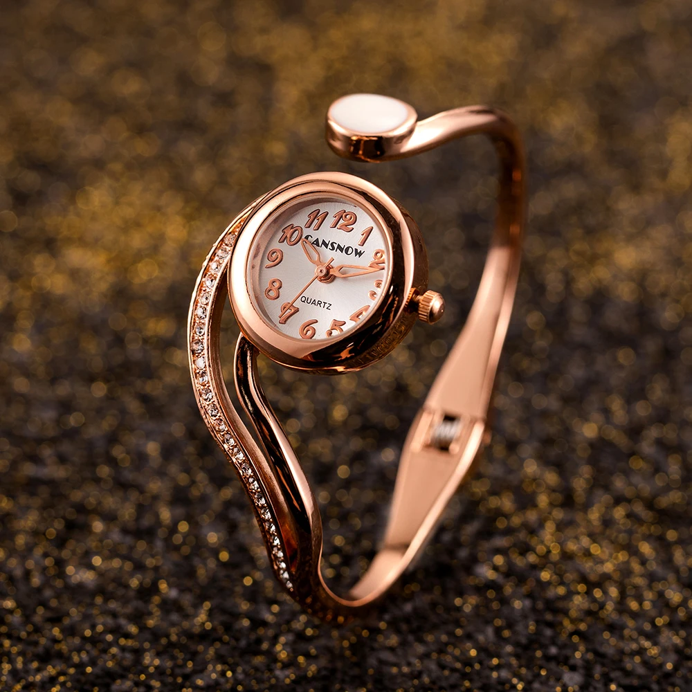 Женские кварцевые часы с браслетом из нержавеющей стали маленьким циферблатом |