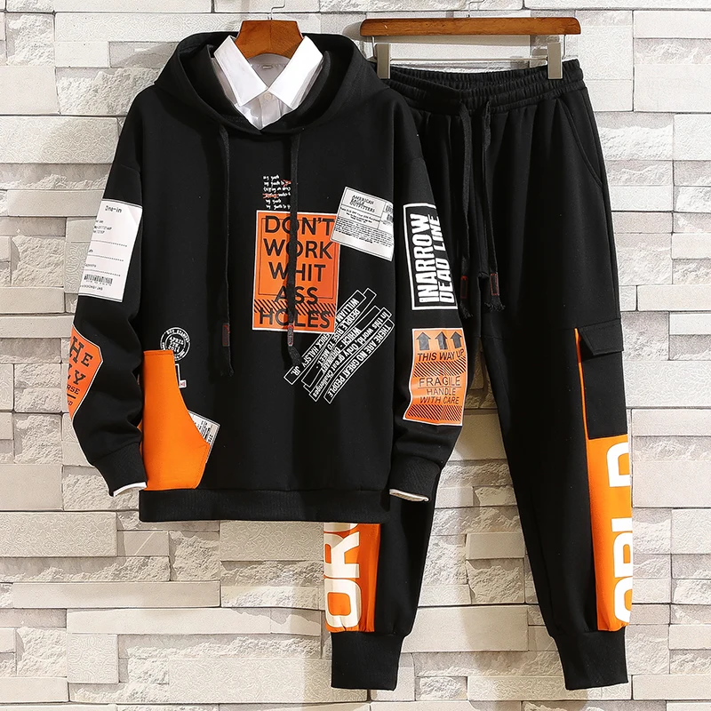 Fashion Men's Set Korean Style Autumn Winter Elastic Waist Trousers+Long sleeve Pullover Sweatshirt Set Casual Men Clothing Set
Fashion Men's Set Korean Style Autumn Winter Elastic Waist Trousers+Long sleeve Pullover Sweatshirt Set Casual Men Clothing Set
