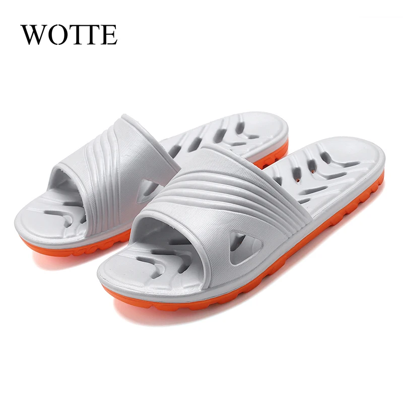 Brand Quality Slippers Men Flat Bathroom Shoes Flip Flops Light Outdoor Beach Sandals Big Size 36-47 chanclas hombre |