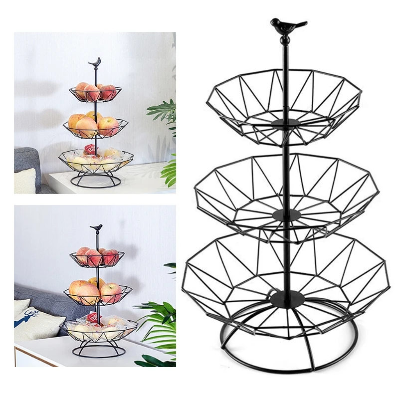 3 Tier Fruit Baskets Metal Wire Fruit Bowl Snacks Cake Stand Storage Rack Countertop Organizer Table Home Decor
3 Tier Fruit Baskets Metal Wire Fruit Bowl Snacks Cake Stand Storage Rack Countertop Organizer Table Home Decor