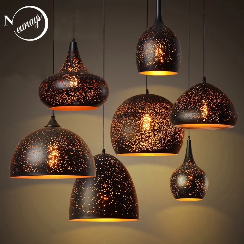 Retro novelty industrial black iron pendant light LED E27 with 7 styles for living room kitchen bedroom hotel office restaurant
Retro novelty industrial black iron pendant light LED E27 with 7 styles for living room kitchen bedroom hotel office restaurant
