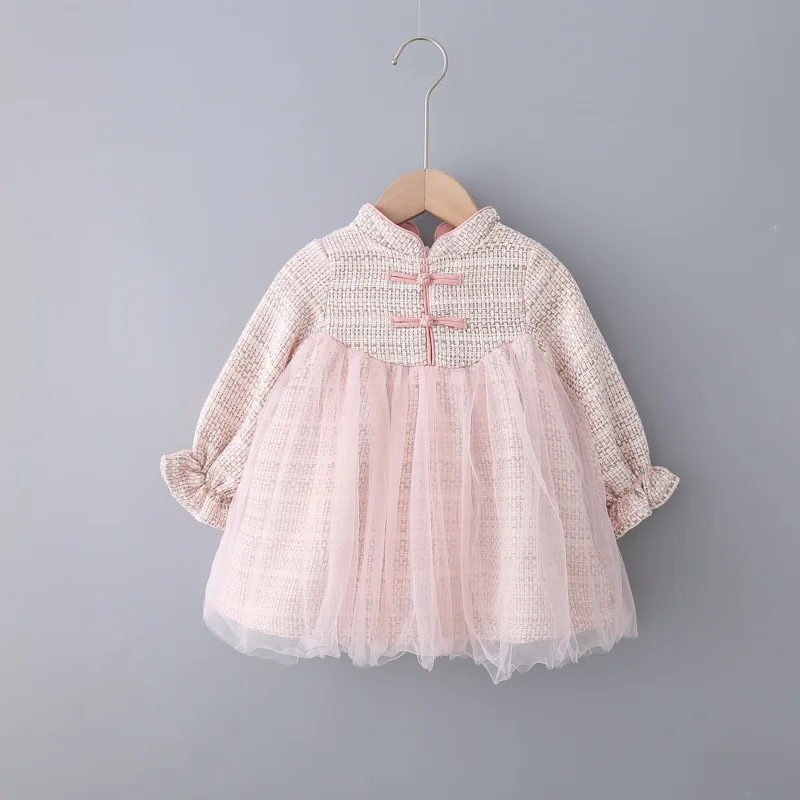 Baby Girls' Sweet Cheongsam Mesh Long Sleeve Dress National Style Children Shirt Warm Puff Princess Dress kids baby girl cloths
Baby Girls' Sweet Cheongsam Mesh Long Sleeve Dress National Style Children Shirt Warm Puff Princess Dress kids baby girl cloths