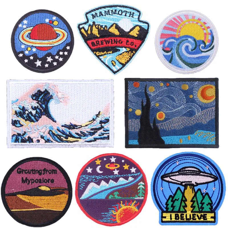 Sea Earth Peak Ufo Patch for Clothes Iron Sew On Heat Transfer Stickers Transfer Badges Appliques Sewing Stickers T-Shirt
Sea Earth Peak Ufo Patch for Clothes Iron Sew On Heat Transfer Stickers Transfer Badges Appliques Sewing Stickers T-Shirt