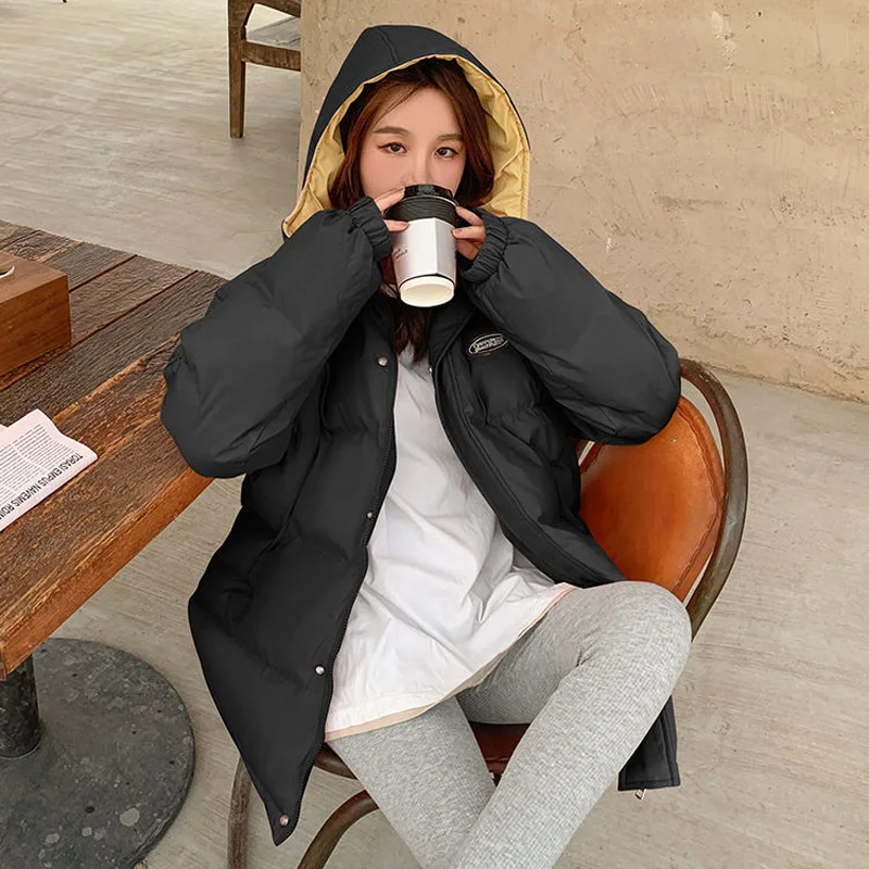 Winter Warm Elegant Student Coats Women Loose Casual Parkas Thick All Match Puffer Jacket Black Korean Fashion Outwear New
Winter Warm Elegant Student Coats Women Loose Casual Parkas Thick All Match Puffer Jacket Black Korean Fashion Outwear New