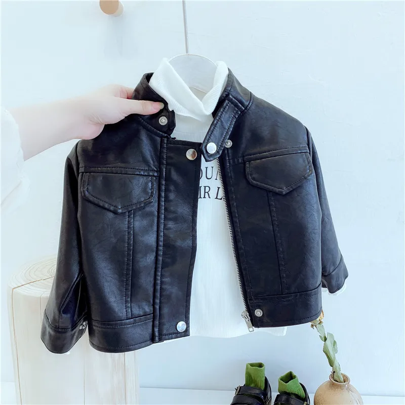 Boys Jacket Baby Girls Leather Jacket Zipper Fly Coat For Girls Solid Color Childrens' Jacket Spring Autumn Kids Clothes Girl
Boys Jacket Baby Girls Leather Jacket Zipper Fly Coat For Girls Solid Color Childrens' Jacket Spring Autumn Kids Clothes Girl