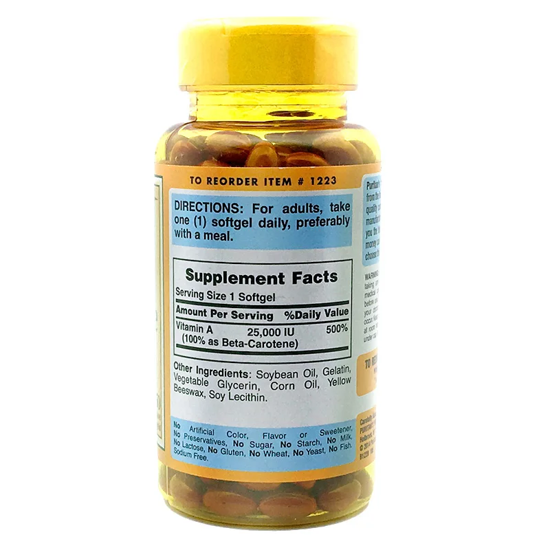 Beta-Carotene 25,000 IU 250 Pcs
Beta-Carotene 25,000 IU 250 Pcs