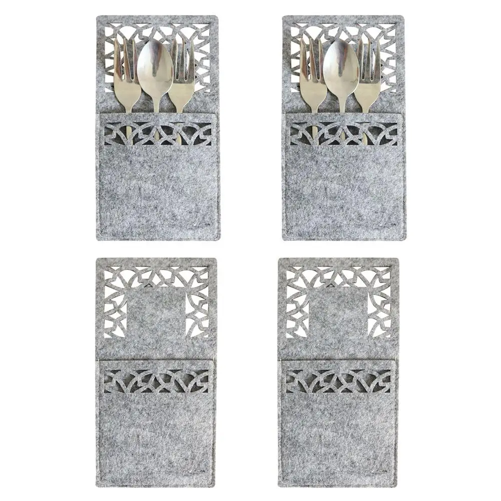 4pcs Christmas Tableware Pocket Gray Knife Fork Bag Table Decoration Non-Woven Fabric Cutlery Cover Festival Decoration
4pcs Christmas Tableware Pocket Gray Knife Fork Bag Table Decoration Non-Woven Fabric Cutlery Cover Festival Decoration