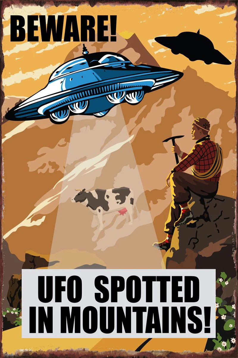 UFO Warning Tin Plates Wall Decor Room Decoration Retro Vintage Metal Sign Tin Sign For Art Pub Home Club Man Cave Cafe
UFO Warning Tin Plates Wall Decor Room Decoration Retro Vintage Metal Sign Tin Sign For Art Pub Home Club Man Cave Cafe