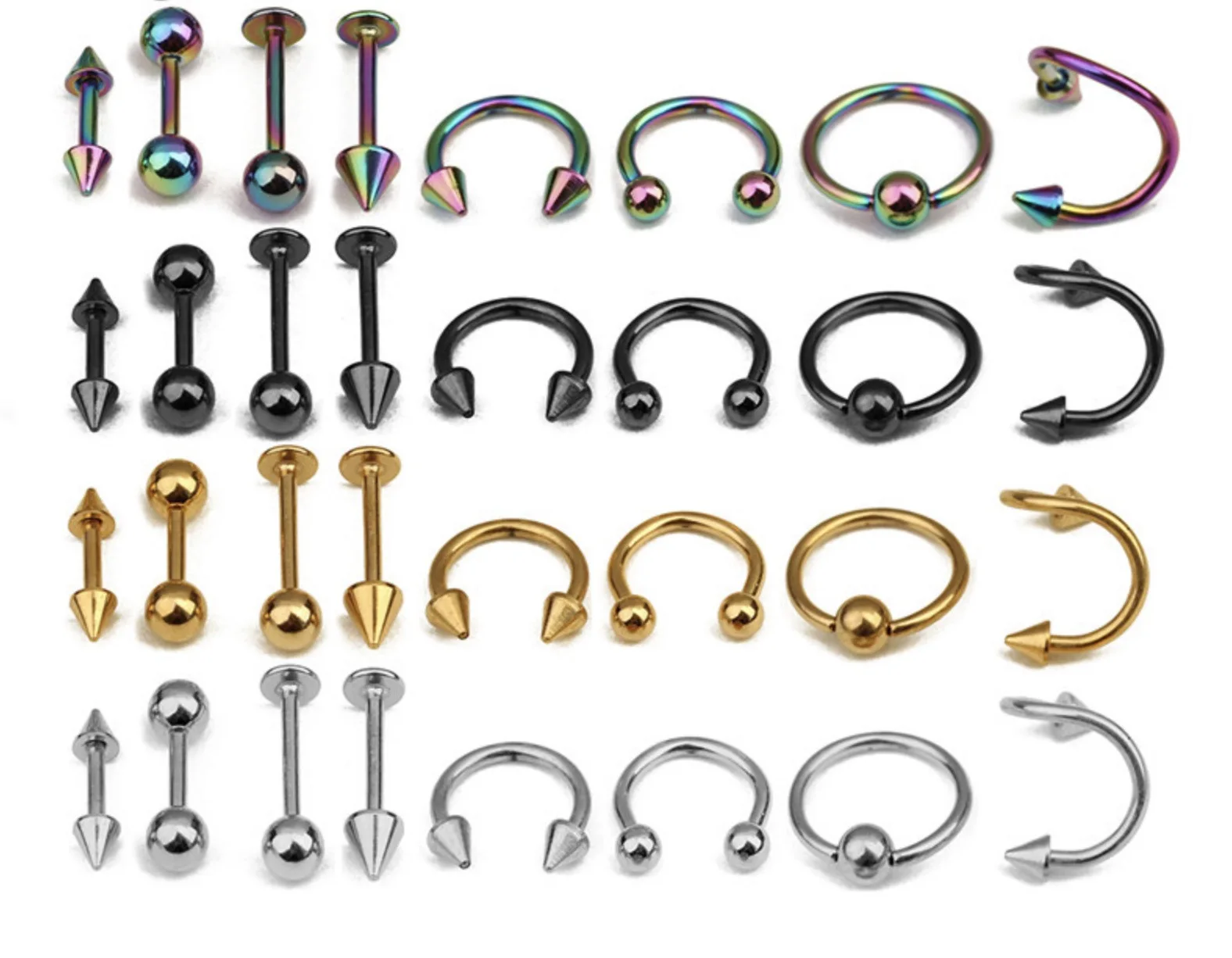 16PCS Mixed Piercings Kit Tongue Stud Stainless Steel Barbells Eyebrow Fake Ring Nose Stud Belly Ring Jewelry Stud Earrings
16PCS Mixed Piercings Kit Tongue Stud Stainless Steel Barbells Eyebrow Fake Ring Nose Stud Belly Ring Jewelry Stud Earrings