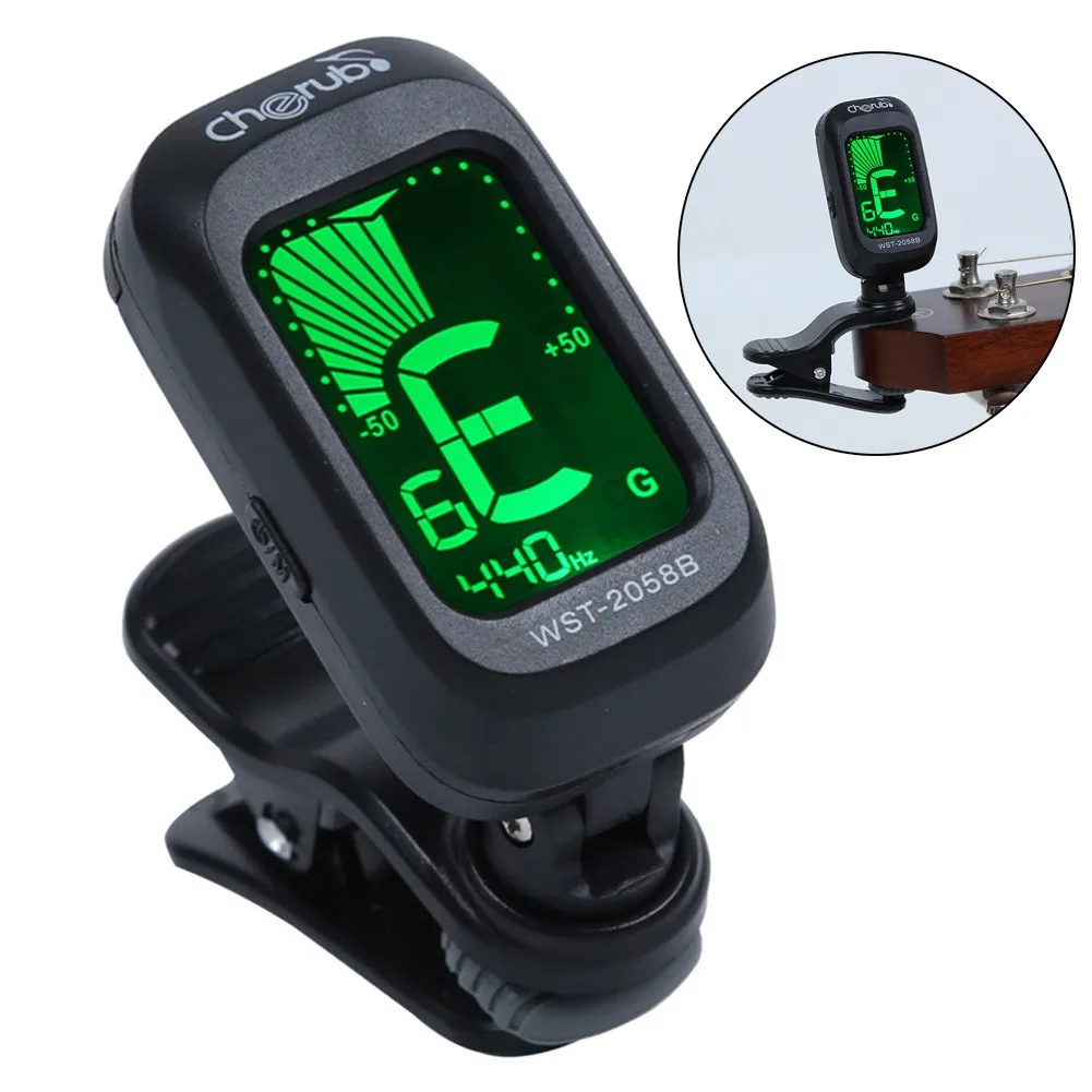 Folk Acoustic Guitar Tuner Rotatable Clip-on Tuner LCD Display For Chromatic Acoustic Guitar Bass Ukulele Guitar Accessories
Folk Acoustic Guitar Tuner Rotatable Clip-on Tuner LCD Display For Chromatic Acoustic Guitar Bass Ukulele Guitar Accessories