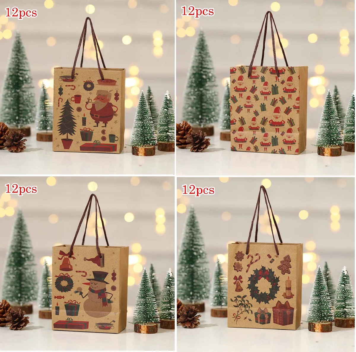 12pcs Christmas Kraft Bags Gift Bags With Handles Christmas Packaging Birthday Candy Cookie Packaging Bag Boxes New Year 2022
12pcs Christmas Kraft Bags Gift Bags With Handles Christmas Packaging Birthday Candy Cookie Packaging Bag Boxes New Year 2022