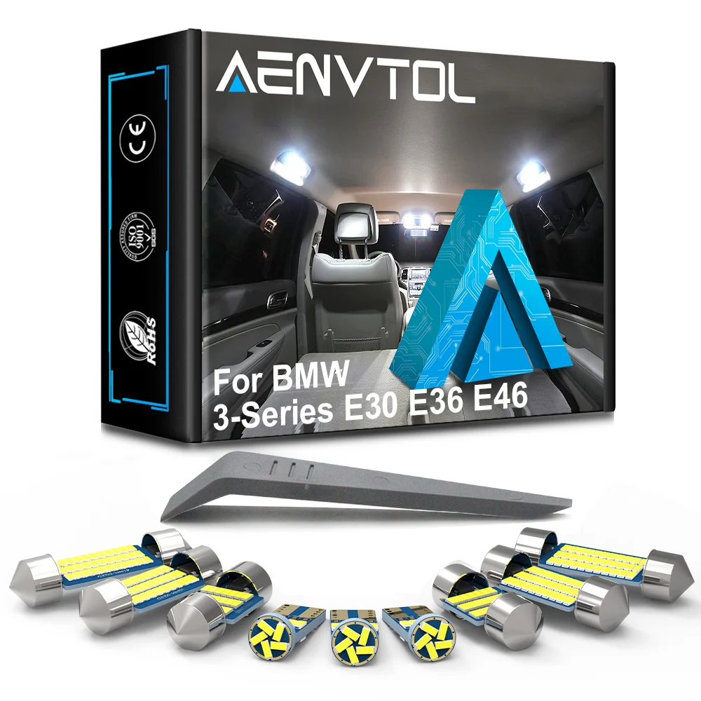 

AENVTOL For BMW 3-Series E30 E36 E46 Sedan Coupe Compact Cabrio Canbus LED Interior Light Dome Map Trunk No Error Lamp Bulb Kit