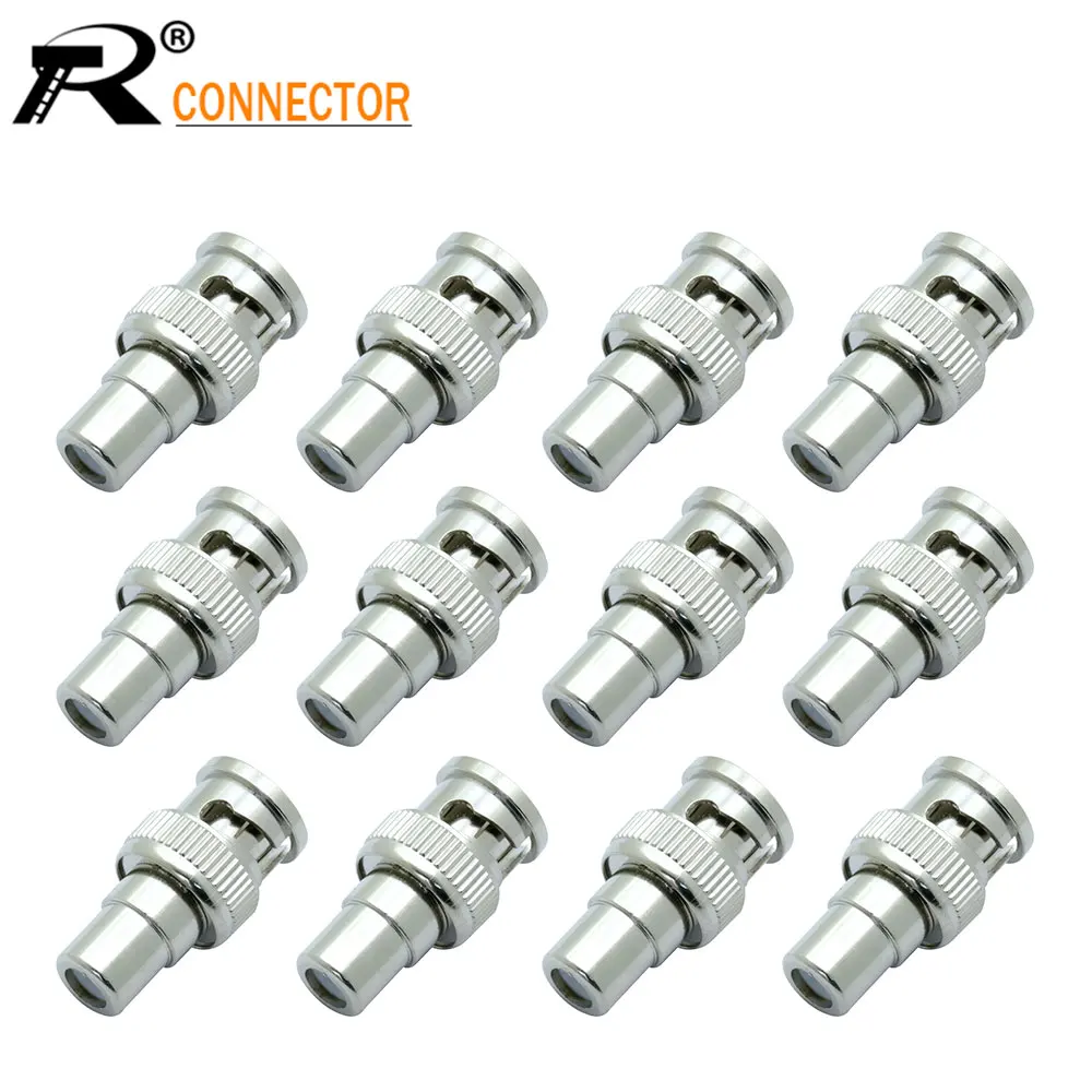 12pcs BNC Male Jack to RCA Female Plug Straight Connector Adapter for CCTV Camera Security System Video Cable
12pcs BNC Male Jack to RCA Female Plug Straight Connector Adapter for CCTV Camera Security System Video Cable