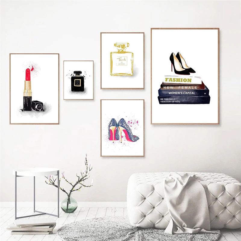 Scandinavian Style Fashion Wall Art Perfume Cosmetics Modern Wall Paintings Woman Bedroom Decoration Picture Make Up Canvas Art
Scandinavian Style Fashion Wall Art Perfume Cosmetics Modern Wall Paintings Woman Bedroom Decoration Picture Make Up Canvas Art