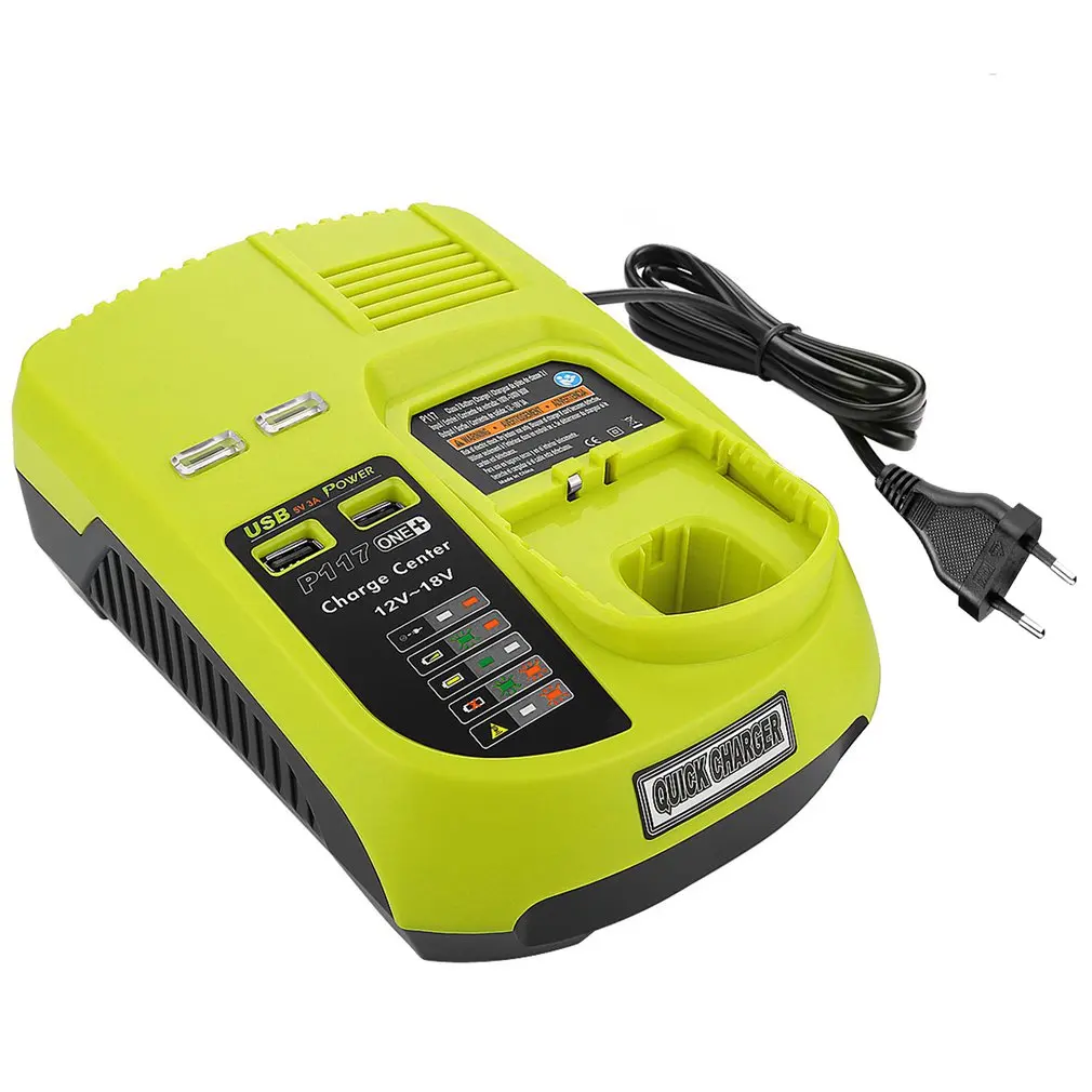 Зарядное устройство Ryobi One Plus 18 в для литий-ионных, никель-металлогидридных аккумуляторов P108 P117 для Ryobi 12 в-18 в
Зарядное устройство Ryobi One Plus 18 в для литий-ионных, никель-металлогидридных аккумуляторов P108 P117 для Ryobi 12 в-18 в