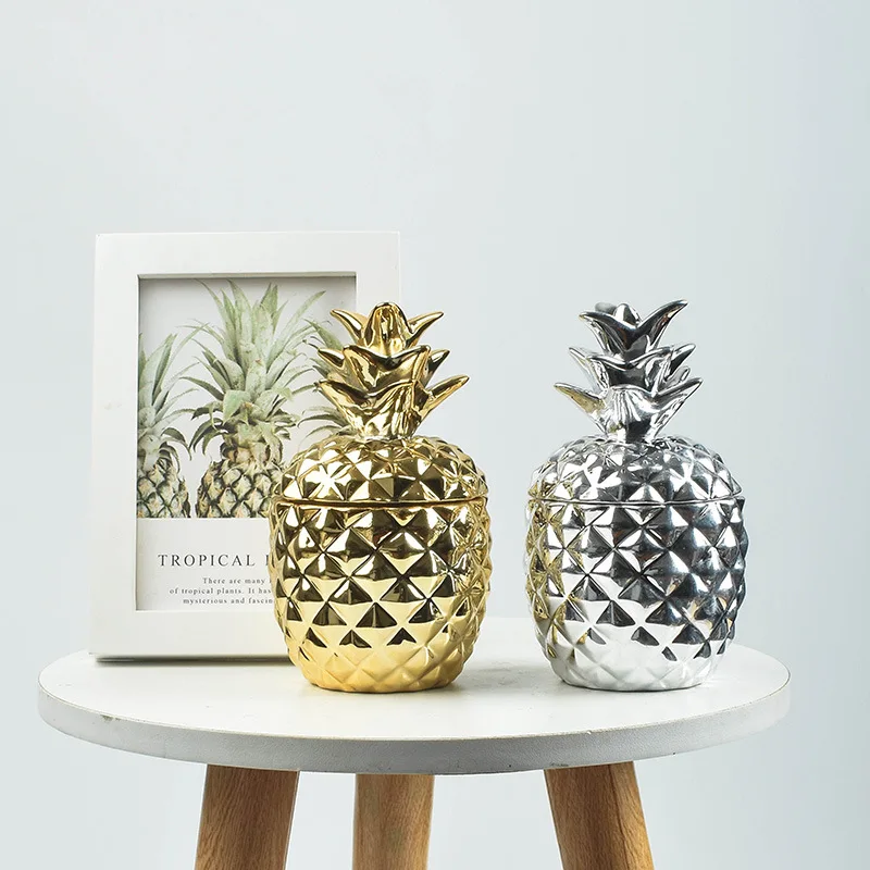 Nordic Ceramic Pineapple Storage Jar Electroplating Glass Creative Aroma Candle Container Home Fruit Decoration Crafts
Nordic Ceramic Pineapple Storage Jar Electroplating Glass Creative Aroma Candle Container Home Fruit Decoration Crafts
