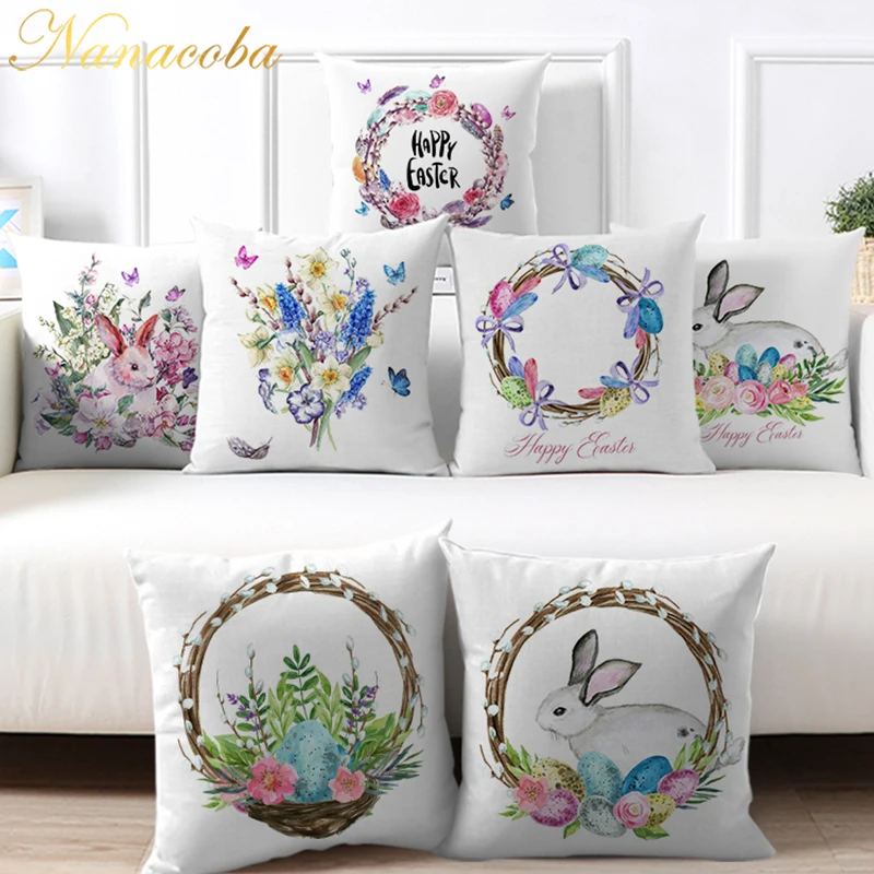 Happy Easter Egg Hunt Letter Pillow Case Cushion Cover for Living Room Sofa Decorative Pillows Easter Bunny Rabbit Pillowcase
Happy Easter Egg Hunt Letter Pillow Case Cushion Cover for Living Room Sofa Decorative Pillows Easter Bunny Rabbit Pillowcase