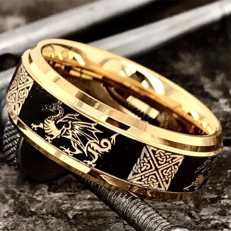 2023 Cool Gold Color Men Dragon Pattern Crystal Animal Rings Punk Man Jewelry for Party Wedding Accessories
2023 Cool Gold Color Men Dragon Pattern Crystal Animal Rings Punk Man Jewelry for Party Wedding Accessories