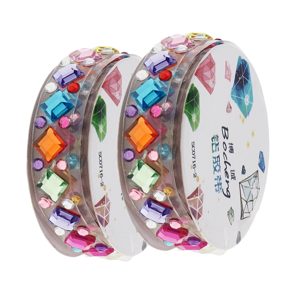 2 Roll Multi Shapes and Colors Self-Adhesive Acrylic Rhinestone Sticker Tape Art Design Sticker Decoration
2 Roll Multi Shapes and Colors Self-Adhesive Acrylic Rhinestone Sticker Tape Art Design Sticker Decoration