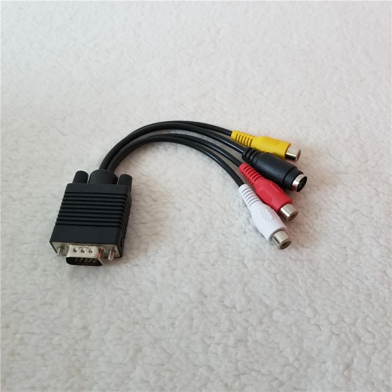 Кабель-преобразователь для компьютера в телевизор, переходник с VGA на AV типа S, провод 1 на 4, Соединительный шнур
Кабель-преобразователь для компьютера в телевизор, переходник с VGA на AV типа S, провод 1 на 4, Соединительный шнур
