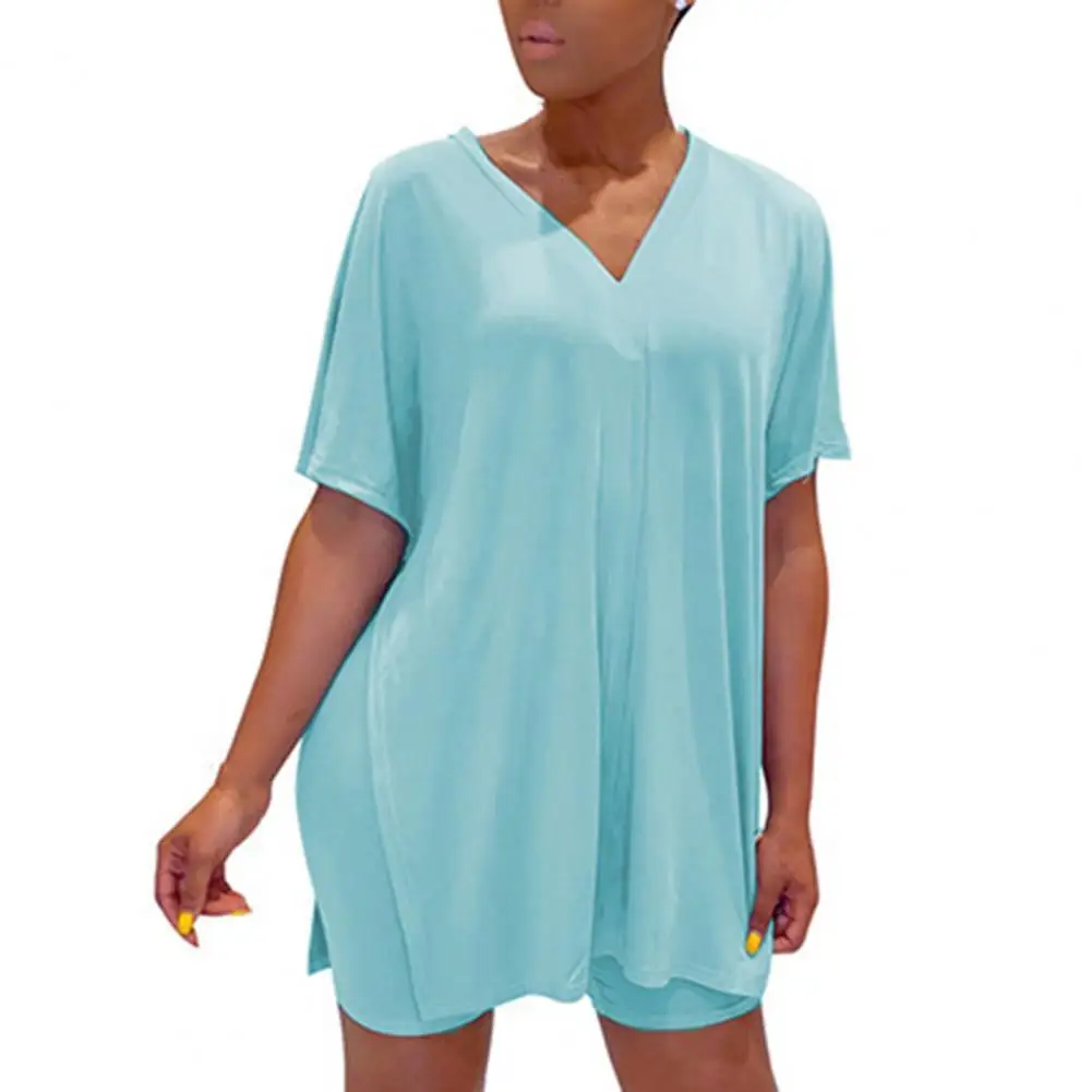 Summer Sets for Women Outfit V-neck Two Piece Solid Color Fashion Casual Homewear Clothing for Summer
Summer Sets for Women Outfit V-neck Two Piece Solid Color Fashion Casual Homewear Clothing for Summer