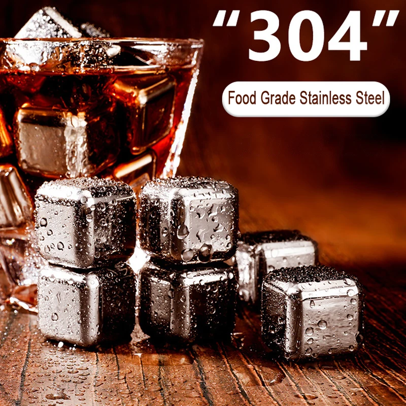 304 кубики льда из нержавеющей стали многоразовые охлаждающие камни для виски