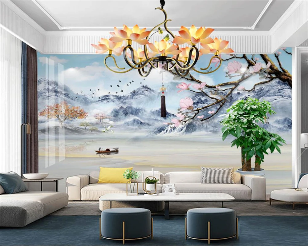 beibehang papel de parede Customized landscape modern new simple flower and bird landscape bedroom background wallpaper
beibehang papel de parede Customized landscape modern new simple flower and bird landscape bedroom background wallpaper