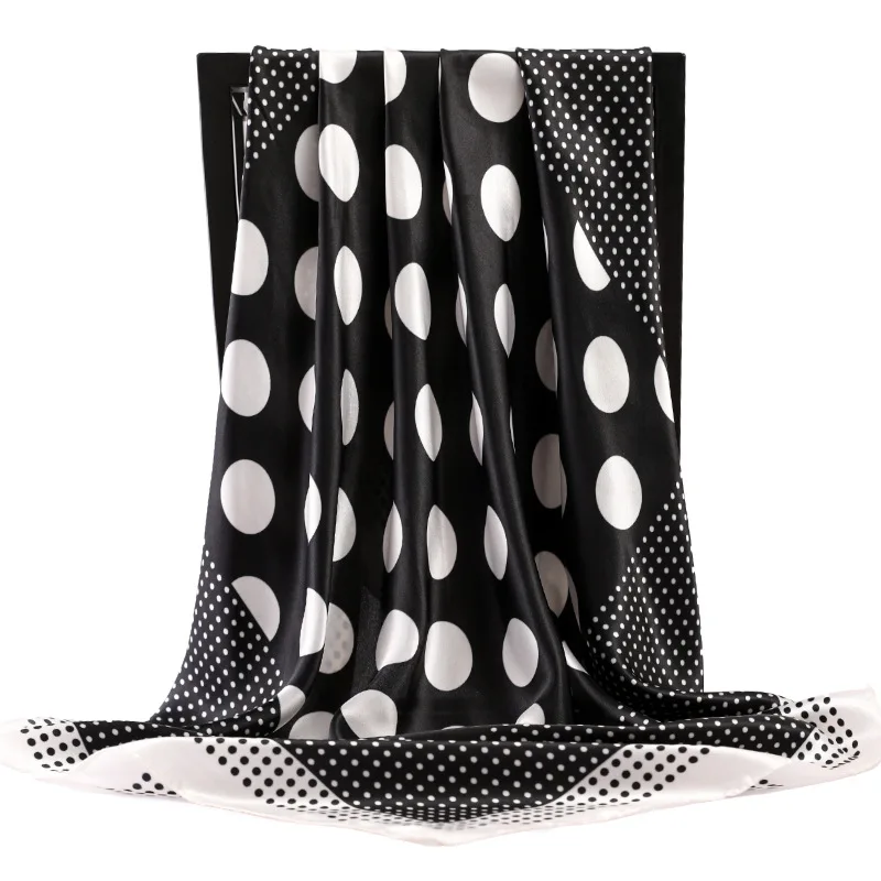 2021 Luxury Summer Sunscreen Silk Scarves Female 90X90CM Handkerchief Fashion Dustproof Bandanna Popular Dot Print Beach Shawls
2021 Luxury Summer Sunscreen Silk Scarves Female 90X90CM Handkerchief Fashion Dustproof Bandanna Popular Dot Print Beach Shawls