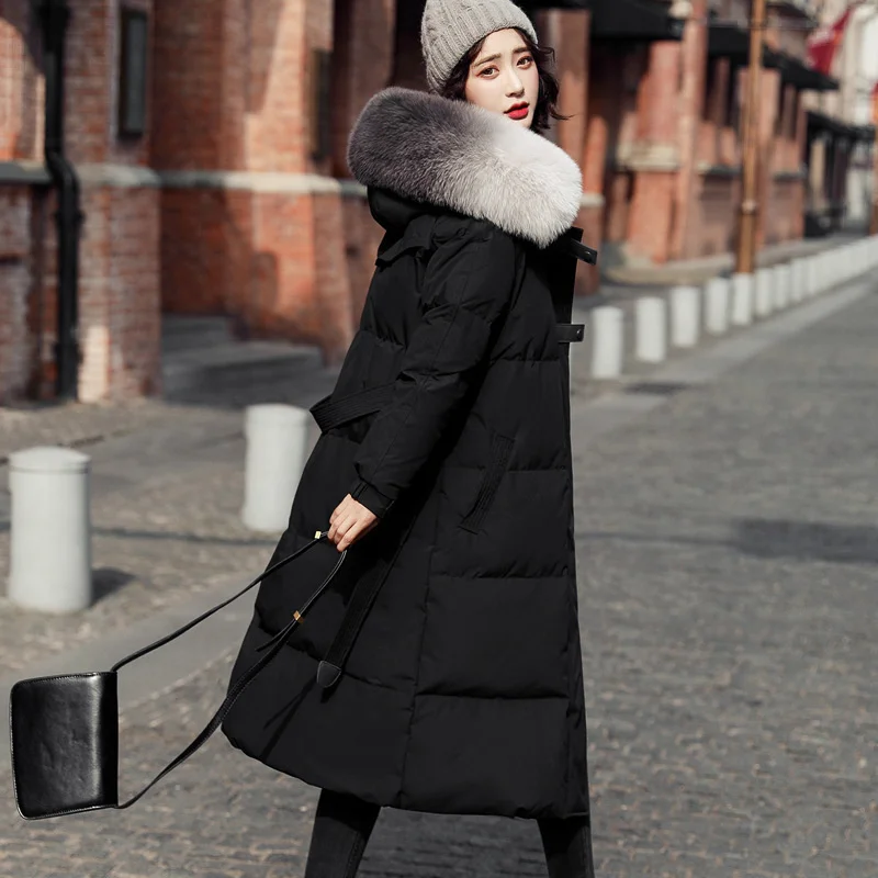 Down jacket women's middle and long style 2020 winter new style large wool collar knee thickened white duck down women's jacket
Down jacket women's middle and long style 2020 winter new style large wool collar knee thickened white duck down women's jacket