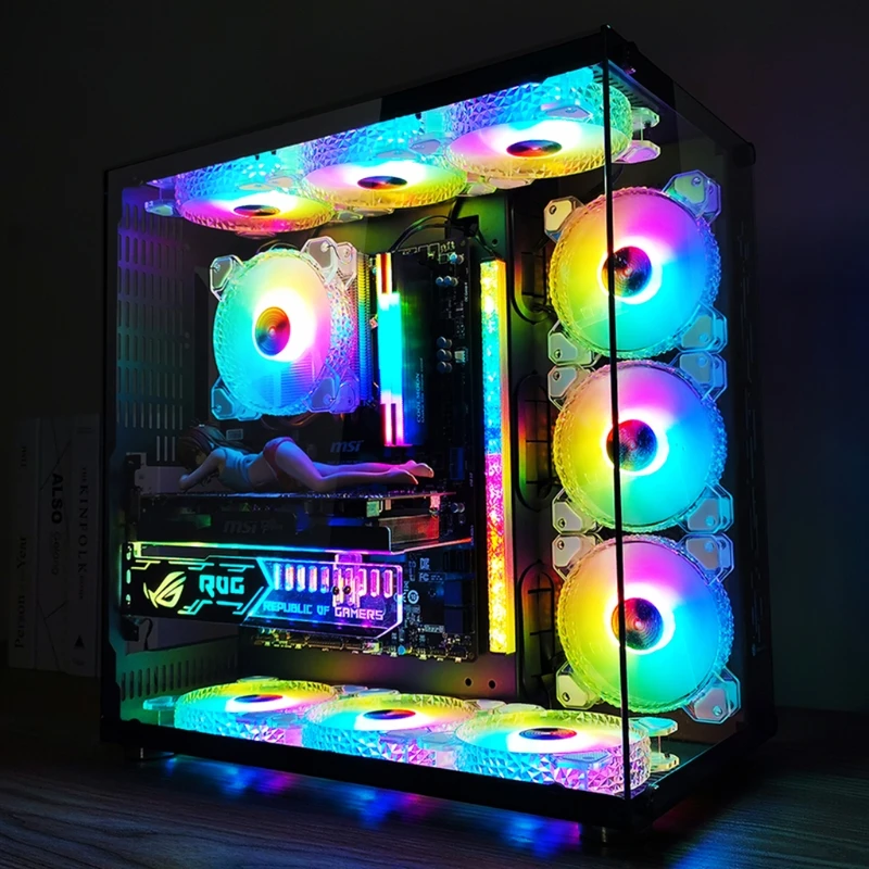 Diamond 120Mm Fan Cooling PC Computer Case Fans PWM 6PIN Adjustable Silent Cooler Mute RGB Fan Radiator Aura Sync
Diamond 120Mm Fan Cooling PC Computer Case Fans PWM 6PIN Adjustable Silent Cooler Mute RGB Fan Radiator Aura Sync