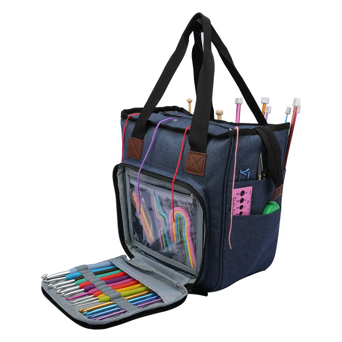 Large Capacity Yarn Knitting Storage Handbags Bag Wool Tote Crochet Hook Needles Accessories Organiser Holder
Large Capacity Yarn Knitting Storage Handbags Bag Wool Tote Crochet Hook Needles Accessories Organiser Holder