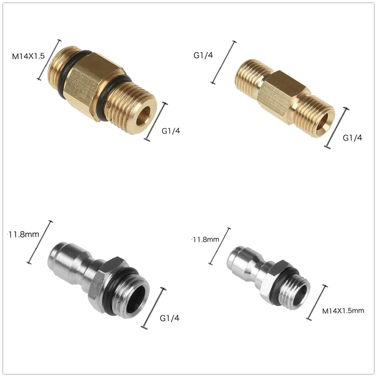 1Pc Pressure Washer Quick Connector Snow Foam Lance Adapter Nozzle Water Gun Car Washer Joint For Garden Irrigation G1/4 M14x1.5
1Pc Pressure Washer Quick Connector Snow Foam Lance Adapter Nozzle Water Gun Car Washer Joint For Garden Irrigation G1/4 M14x1.5