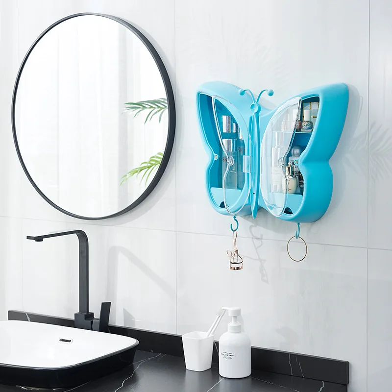 Cosmetic storage box wall-mounted non-perforated dust-proof household large-capacity bathroom wall-mounted bathroom shelf
Cosmetic storage box wall-mounted non-perforated dust-proof household large-capacity bathroom wall-mounted bathroom shelf
