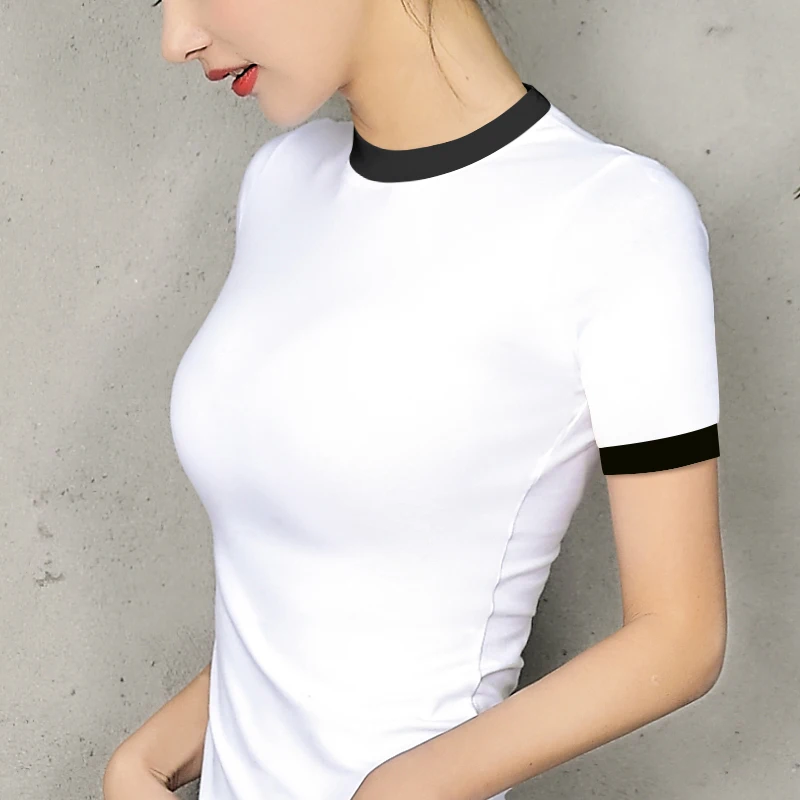 Womens top Lady Cotton short sleeve Turtleneck top woman tshirt all match Basic t-shirt black gray white color woman tshirt
Womens top Lady Cotton short sleeve Turtleneck top woman tshirt all match Basic t-shirt black gray white color woman tshirt