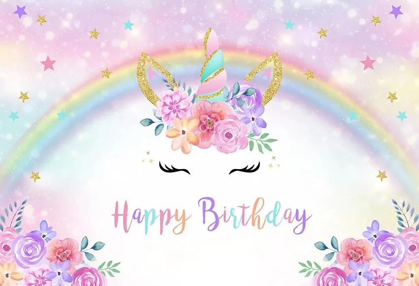 7x5FT Fairy Tale Sky Unicorn Face Rainbow Happy Birthday Party Custom Photo Studio Backdrop Background Vinyl 220cm X 150cm
7x5FT Fairy Tale Sky Unicorn Face Rainbow Happy Birthday Party Custom Photo Studio Backdrop Background Vinyl 220cm X 150cm