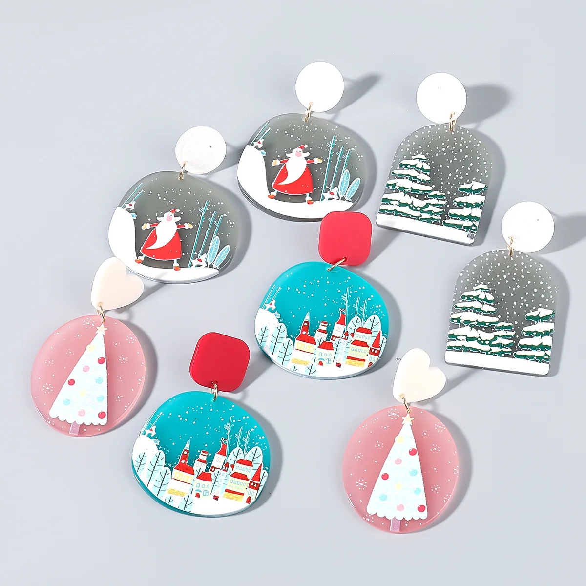 Fashion Christmas Snowflake Acrylic Earrings Geometric Color Matching Print Pattern Christmas Tree Santa Claus Earrings Jewelry
Fashion Christmas Snowflake Acrylic Earrings Geometric Color Matching Print Pattern Christmas Tree Santa Claus Earrings Jewelry