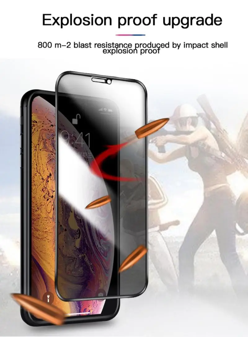 Full Privacy Phone12pro Anti-peeping Tempered Film Se Apple 12max Mobile Phone Film 12promax Full Screen Tempered Film