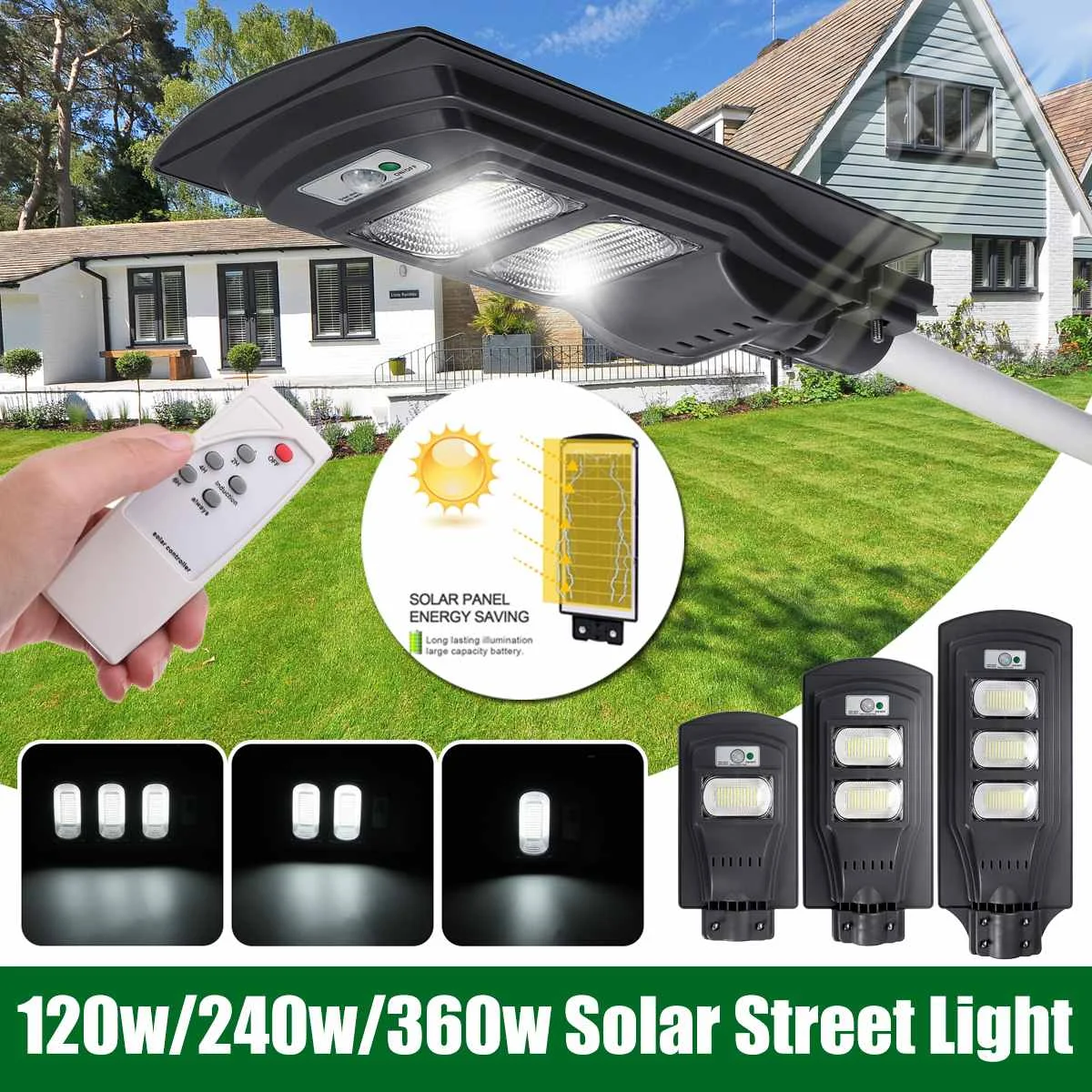 Smuxi 120W/240W/360W LED Solar Lamp Wall Street Light Super Bright Radar PIR Motion Sensor Security Lamp for Outdoor Garden
Smuxi 120W/240W/360W LED Solar Lamp Wall Street Light Super Bright Radar PIR Motion Sensor Security Lamp for Outdoor Garden