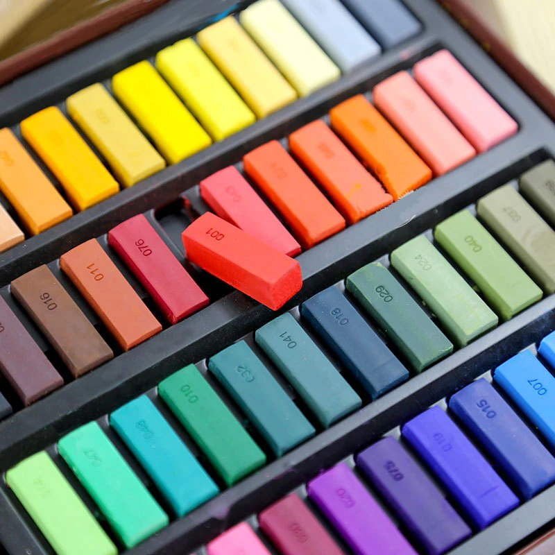 Набор из мягкой пудры 24/48 цветов Цветной мел Пастельная глина ручка для рисования