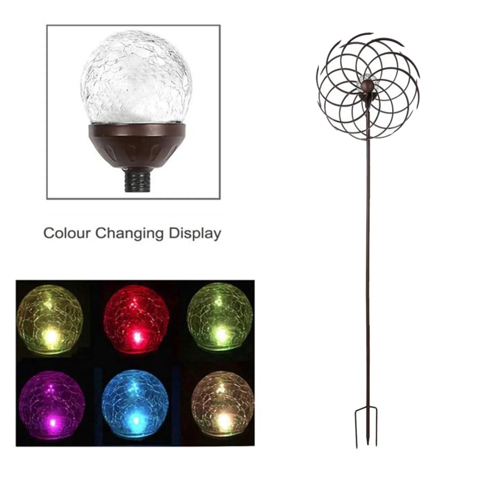 Rustproof Iron Double Spiral Solar Powered Windmill Wind Spinner Led Lights Wind Stake Yard Yard Ground Decoration
Rustproof Iron Double Spiral Solar Powered Windmill Wind Spinner Led Lights Wind Stake Yard Yard Ground Decoration