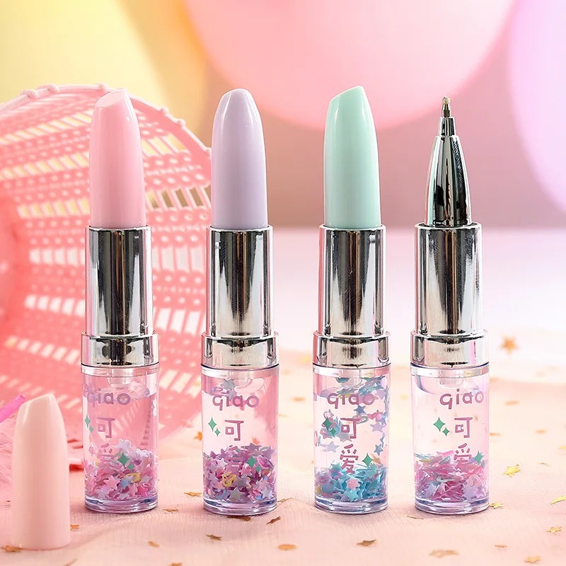 Kawaii Creative Girl Lipstick Shape Gel Pen Student Quicksand Writing Pen Cute Stationary Supplies
Kawaii Creative Girl Lipstick Shape Gel Pen Student Quicksand Writing Pen Cute Stationary Supplies