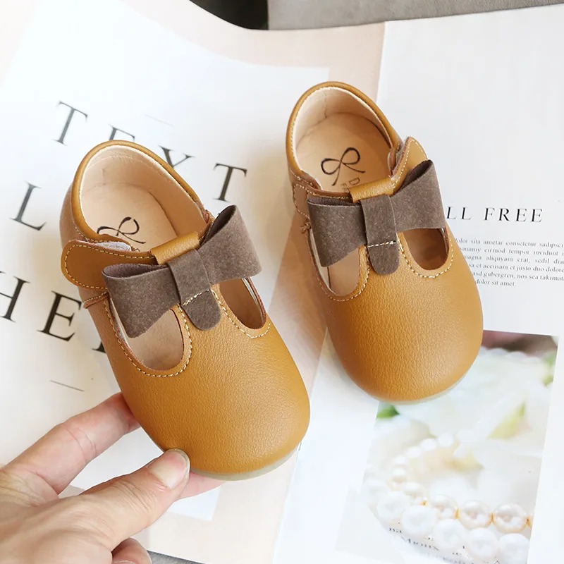 Princess Toddlers Girls Leather Shoes T-strap With Bow-knot Kids Flats Cut-outs Dress Shoes Soft 2021 Spring Autumn New Sweet
Princess Toddlers Girls Leather Shoes T-strap With Bow-knot Kids Flats Cut-outs Dress Shoes Soft 2021 Spring Autumn New Sweet
