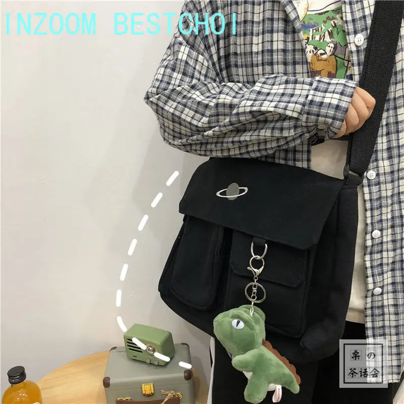 Korean Fashion Student Schoolbag Tooling Canvas Female Harajuku Messenger Bag Multifunctional All-Match Package Mochila Mujer
Korean Fashion Student Schoolbag Tooling Canvas Female Harajuku Messenger Bag Multifunctional All-Match Package Mochila Mujer